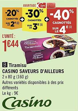 tiramisu casino saveurs d'ailleurs