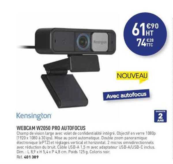 webcam w2050 pro autofocus kensington