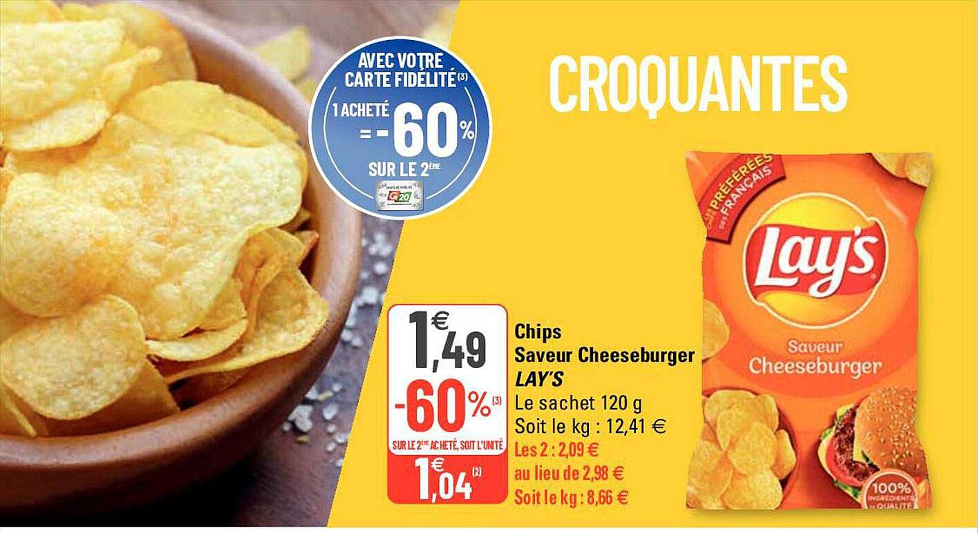 Chips Saveur Cheeseburger Lay's