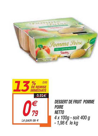 Dessert De Fruit Pomme Poire