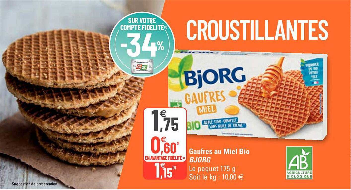 Gaufres Au Miel Bio Bjorg