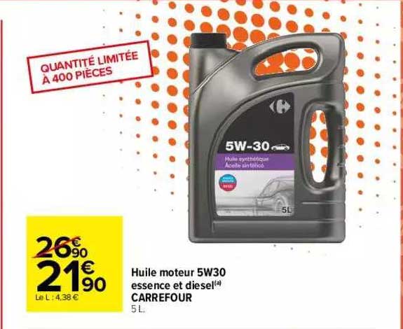 Huile Moteur 5w30 Essence Et Diesel Carrefour