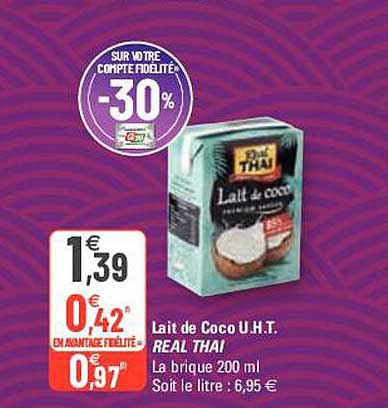 lait de coco u.h.t. real thai