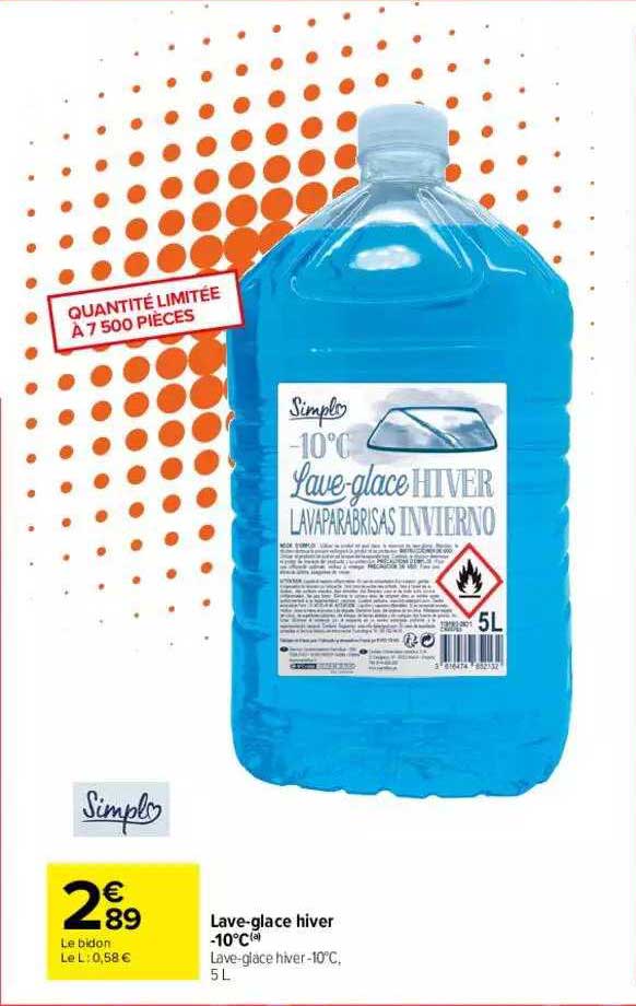 lave-glace hiver -10°c