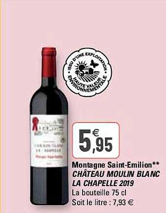 Montagne Saint-emilion Château Moulin Blanc La Chapelle 2019