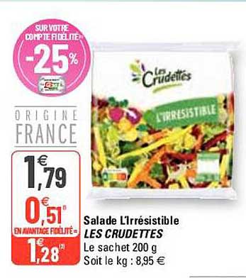 Salade L'irrésistible Les Crudettes