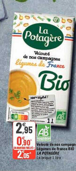 velouté de nos campagnes légumes de france bio la potagère