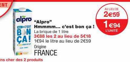 "alpro" hmmmm... c'est bon ça!