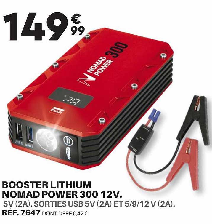 booster lithium nomad power 300 12v