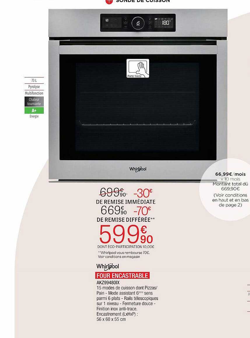 Four Encastrable Whirlpool