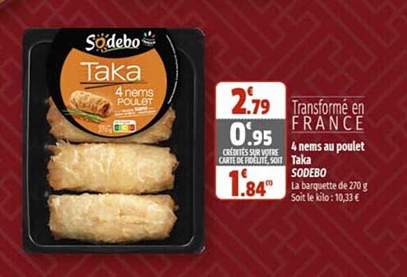 4 nems au poulet taka sodebo