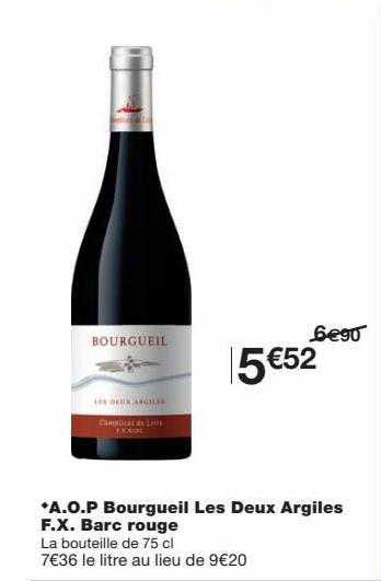 a.o.p. bourgueil les deux argiles f.x. barc rouge