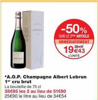 a.o.p. champagne albert lebrun 1er cru brut