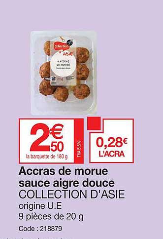 accras de morue sauce aigre douce collection d'asie