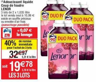adoucissant liquide coup de foudre lenor