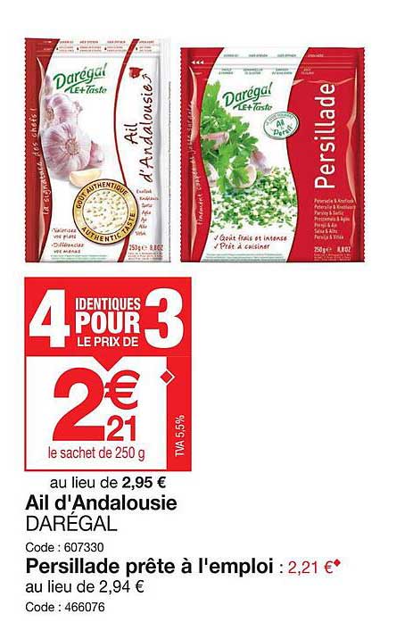 ail d'andalousie darégal our persillade prête à l'emplo