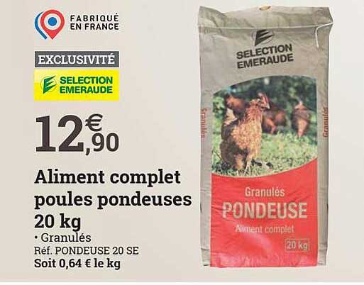 alimento complet poules pondeuses 20kg
