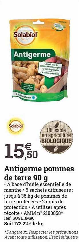 antigerme pommes de terre 90g