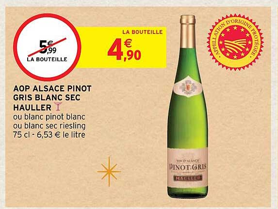 aop alsace pinot gris blanc sec hauller
