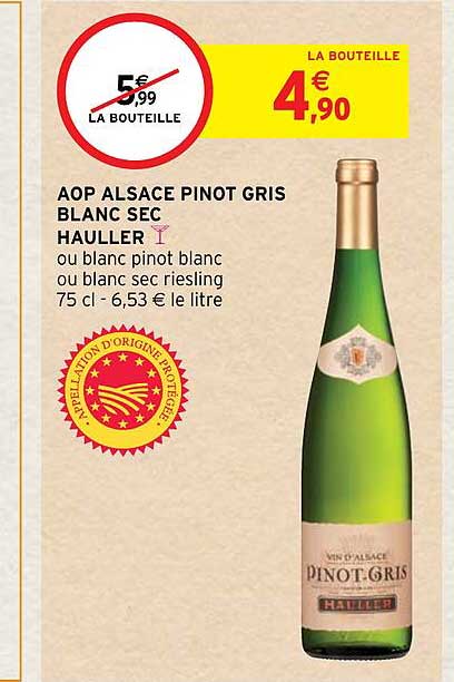 aop alsace pinot gris blanc sec hauller