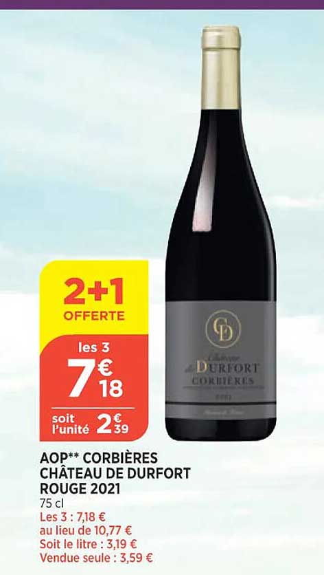 aop corbières château de durfort rouge 2021