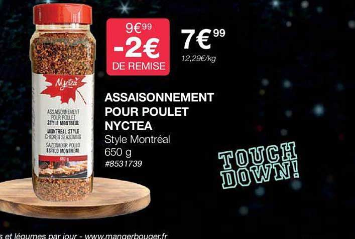 assaisonnement pour poulet nyctec style montréal