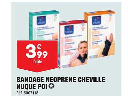 bandage néoprènes cheville nuque poi