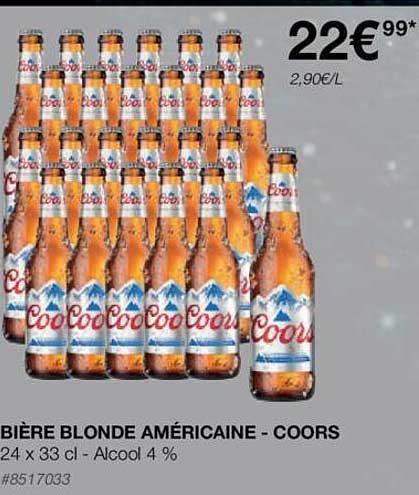 Bière Blonde Américane - Coors