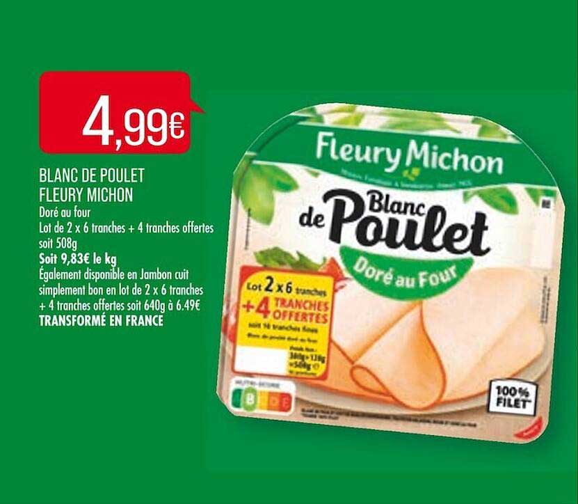 blanc de poulet fleury michon