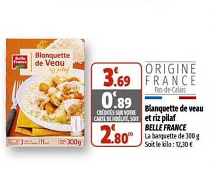 blanquette de veau et riz pilaf belle france