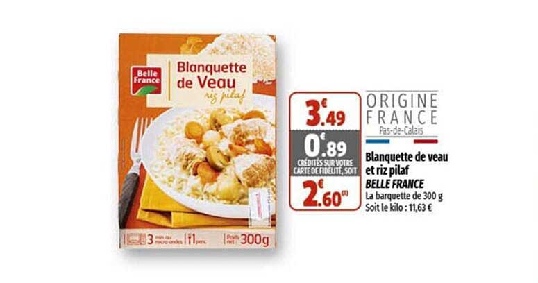 blanquette de veau et riz pilaf belle france