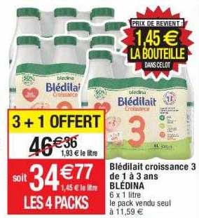 blédilait croissance 3 de 1 à 3 ans blédina