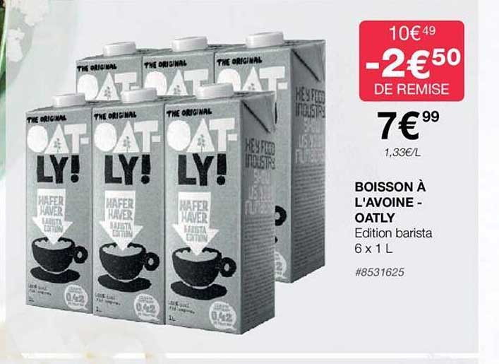 boisson à l'avoine - oatly