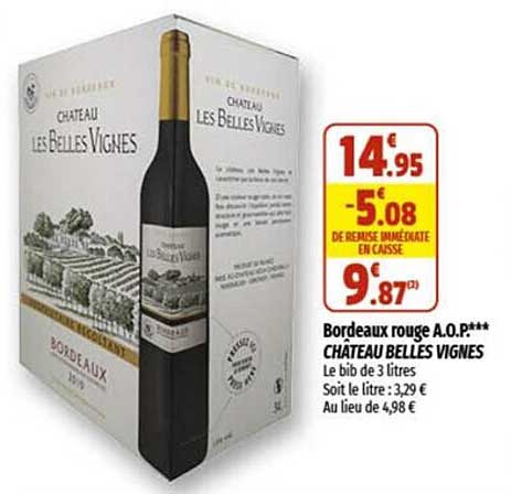 bordeaux rouge a.o.p. château belles vignes