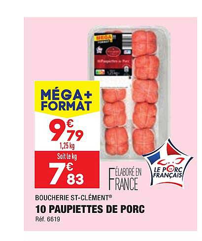 Boucherie St-clément 10 Paupiettes De Porc