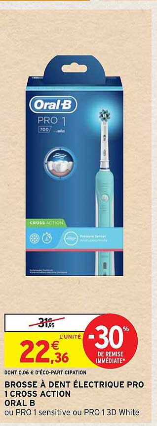 brosse à dent électrique pro 1 cross action oral b