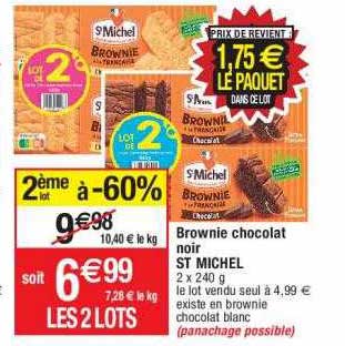 Brownie Chocolat Noir St Michel