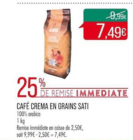 café crema en grains sati