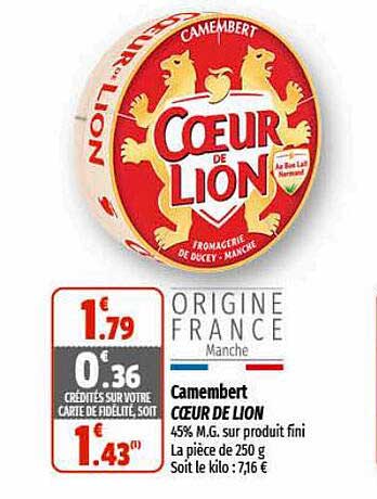 Camembert Cœur De Lion
