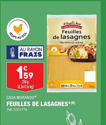 casa morando feuilles de lasagnes