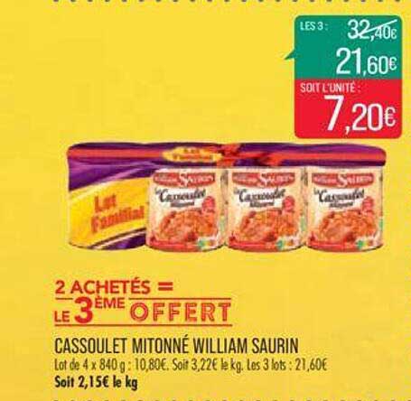 cassoulet mitonné william saurin