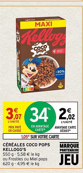 céréales coco pops kellogg's