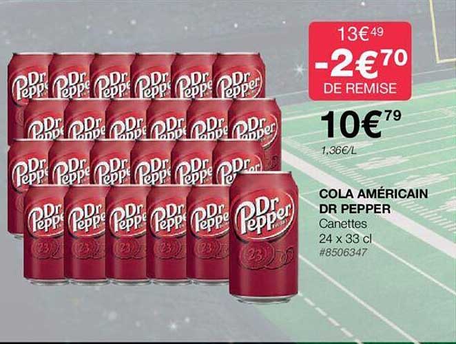 cola américain dr pepper canettes
