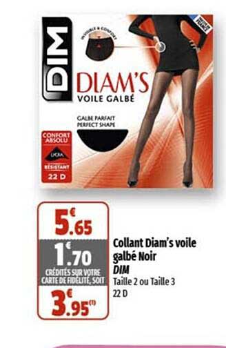 collant diam's voile galbé noir dim