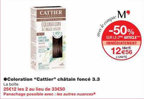 coloration "cattier" châtain foncé 3.3