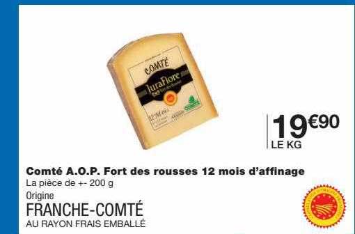 comté a.o.p. fort des rousses 12 mois d'affinage