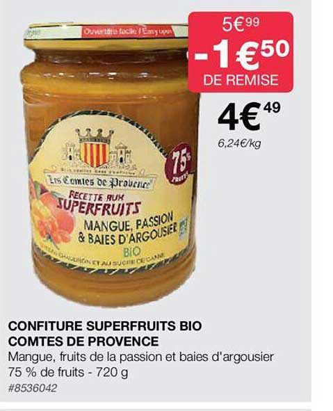 Confiture Superfruits Bio Comtes De Provence