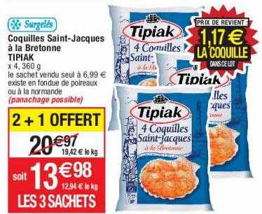 Coquilles Saint-jacques à La Bretonne Tipiak