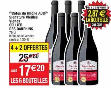 côtes du rhône aoc signature vieilles vignes cellier des dauphins