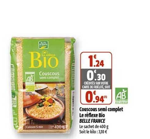 couscous semi complet le réflexe bio belle france